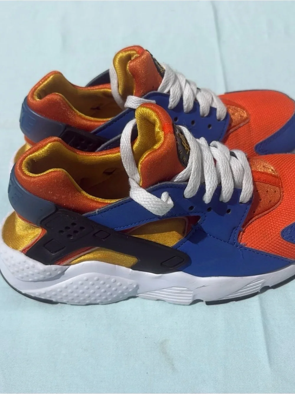 Nike Huarache Unisex Kids US 5 Low Top Lace-Up Sneakers Colorblock Blue